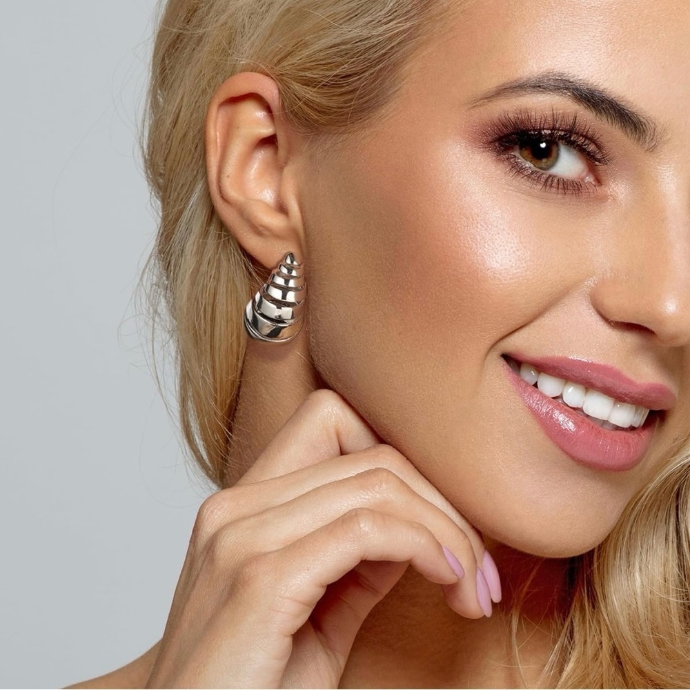 Elegant Silver Spiral Earrings